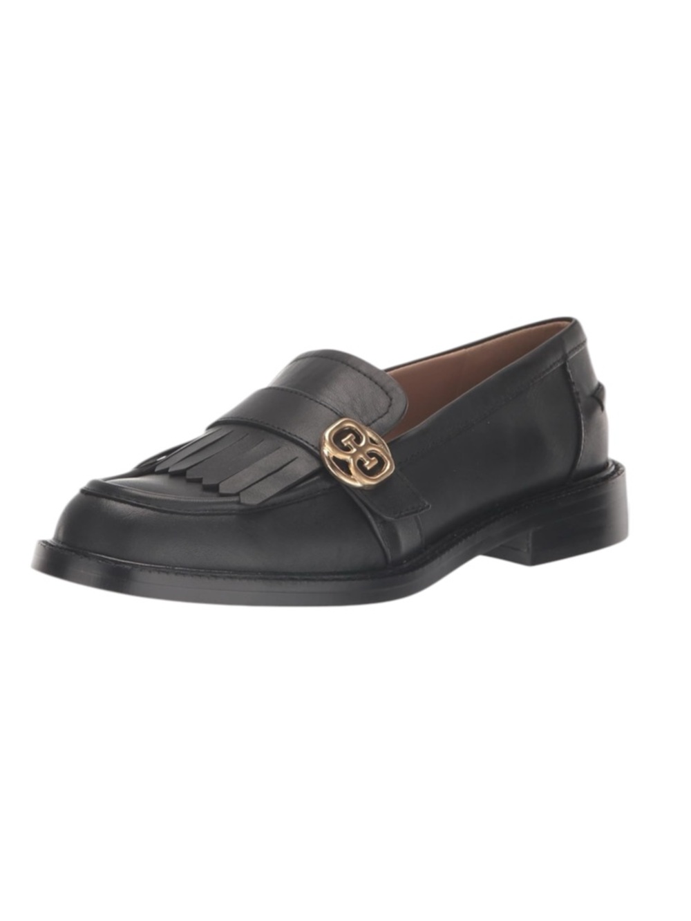 NEW!!! Sam Edelman Black Leather Kiltie Loafer with Gold Accent Sz 10.5